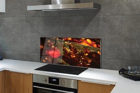 Szklany Panel Lśniąca Bombka Choinkowa