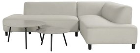 Jasnoszara aluminiowa sofa ogrodowa (prawostronna) Monaco – Hartman