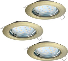 Eglo 94238 - ZESTAW 3x LED opraw wpuszczanych PENETO 3x GU10-LED/3W/230V
