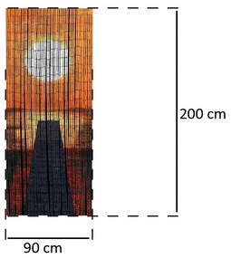Zasłona bambusowa 90x200 cm