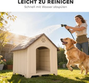 PawHut Budka dla psa, wodoodporny schron dla średnich/dużych psów, Wymiary: 88L x 79B x 89H cm | Aosom PL