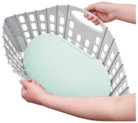 Szaro-zielony składany kosz na pranie Addis Flat Folding Laundry Basket