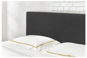 Ciemnoszaro-naturalne łóżko dwuosobowe ze stelażem 180x200 cm Noa – Bobochic Paris