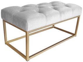 Ławka CHESTERFIELD LOFT podstawa złota pufa podnóżek MG39