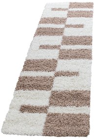 Dywan Shaggy Gala beżowo-kremowy 80 cm x 250 cm