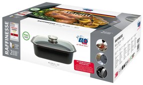 Elo 82840 Basic Brytfanna ze szklaną pokrywką i aromatyzerem Raffinesse 40 x 26 cm