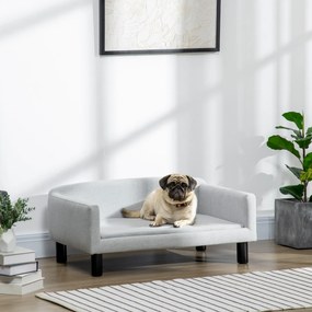 PawHut Sofa dla psa z miękkim obiciem legowisko dla psa sofa dla kota z drewnianymi nogami | Aosom PL