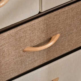 HOMCOM Komoda z 5 składanymi szufladami z tkaniny, półka, stabilna stalowa rama, 58 x 29 x 99 cm