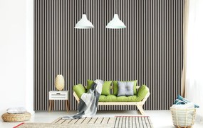 Drewniany panel akustyczny, 2400 x 600 mm, 5 szt, dąb grafitowy