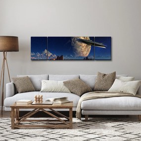 Obraz - Przybycie kosmitów (170x50 cm)