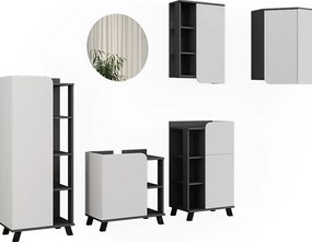 Zestaw mebli łazienkowych antracyt/biały 60x35x65 karen