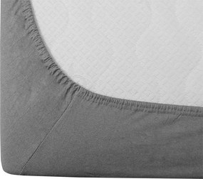PrzytulneMieszkanie.pl Prześcieradło jersey BASIC jasnoszare 90 x 200 cm