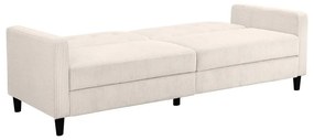 Biała sztruksowa rozkładana sofa 82 cm Hartford – Støraa