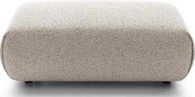 Melanżowy puf na nóżkach jasny popiel P7-K44