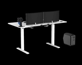 Biurko gamingowe LEVEL V2 LED białe ULTRADESK