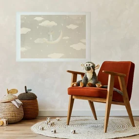 Plakat Myszka na księżycu 90x60 cm bez ramy z marginesem ARTGEIST B