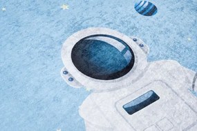Niebieski dywan dziecięcy z kosmosem P1-W16