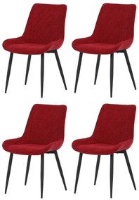Zestaw krzeseł do jadalni DCL-218 RED2, 4 szt.