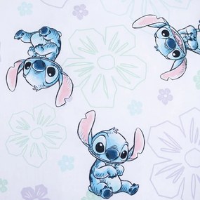 Biała bawełniana pościel dziecięca jednoosobowa 140x200 cm Lilo and Stitch "Ohana White" – Jerry Fabrics