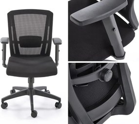 Fotel biurowy z regulacjami Paredes Halmar, zgodny z normą BHP