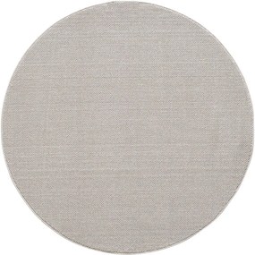 Dywan Nowoczesny Loom Kremowy koło 120 cm x 120 cm Premium 100% Polipropylen