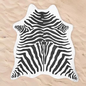 Ręcznik kąpielowy ZEBRA, czarno-biały