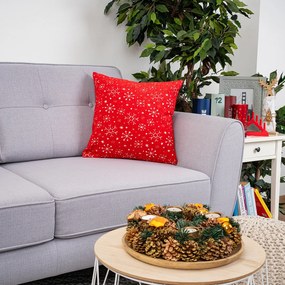 4Home Poszewka na poduszkę Snowfall in Red, 45 x 45 cm