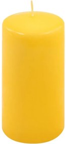 Zestaw świec słupkowych, 15 cm, Ø 7,5 cm, żółty, 4 sztuki.