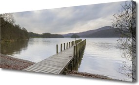 Obraz drukowany na płótnie Most nad Cichym Jeziorem