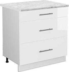 Szafka dolna do kuchni biały wysoki połysk 80x60x82 fame-line