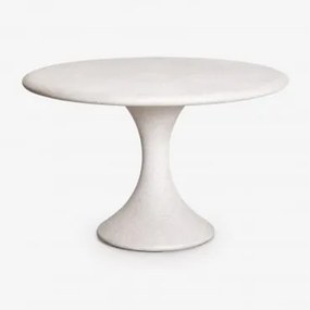 Okrągły Stół Jadalniany Ø120 Cm Z Cementu Eloria Sand Grey - Sklum