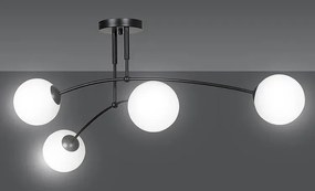 Czarna minimalistyczna lampa sufitowa - D071 Opes 8X