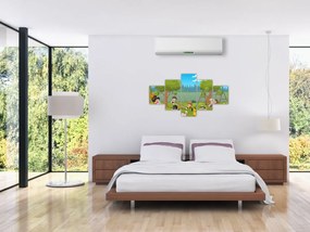 Obraz - Dzieci na placu zabaw (125x70 cm)