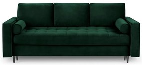 Zielona aksamitna rozkładana sofa Milo Casa Santo