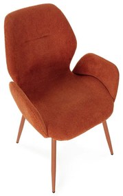 Tapicerowane fotele jadalniane zestaw 2 szt. w kolorze terakoty Ansu – Marckeric