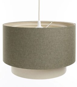 Lampa wisząca ERUTAN DOUBLE RATTAN 50 zielona/kremowa BPS KONCEPT
