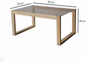 Stolik w naturalnym kolorze 55x85 cm Via – Neostill