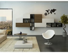 Zegar na ścianę mapa świata akrylowy naklejany kompas do salonu duży loft