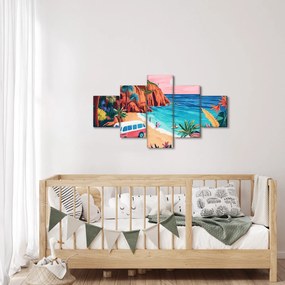 Obraz - Karawan nad oceanem (125x70 cm)