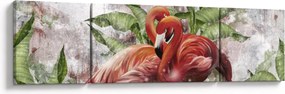Obraz - Flamingi (170x50 cm)