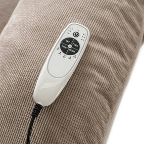 Fotel Masujący JASPER Elektryczny Rozkładany z Podnóżkiem Beżowy Nowoczesny