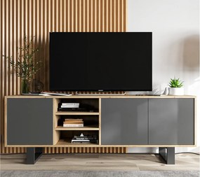 Szafka RTV NILA 5 150 dąb wotan/grafit mat