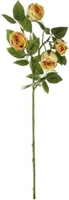 Sztuczny kwiat Róża żółty, 4 kwiaty, 20 x 15 x 70 cm