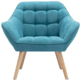 Fotel CASERTA z tkaniny w kolorze niebieskim