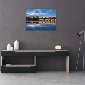 Obraz Zamku Praskiego i Mostu Karola (70x50 cm)