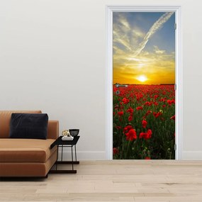 Fototapeta na drzwi - Pole maków (95x205cm)