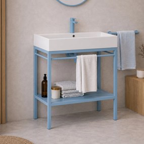 Zestaw umywalka z konglomeratu NAVI 100 x 45 cm + stojąca konsola NAVI Step | Różne kolory | Różne rozmiary