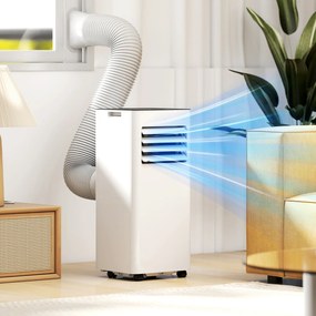 HOMCOM 3-w-1 klimatyzacja, wentylator z wyświetlaczem LED, zmywalny filtr, timer, biały | Aosom PL