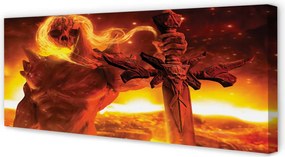 Duży obraz na płótnie Straszna Postać z Mieczem