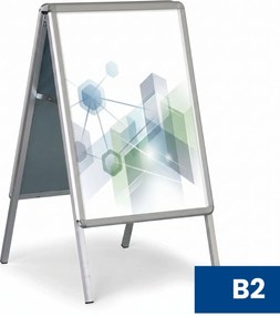 Potykacz reklamowy typu A, B2, 500 × 700 mm, rama aluminiowa